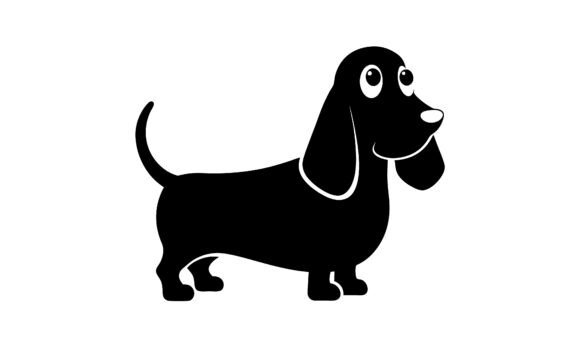 Black Dachshund Dog Silhouette