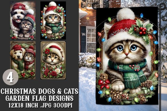 Christmas Dog Cat 4 Garden Flags S3: A Practical Embroidery Review for Designers