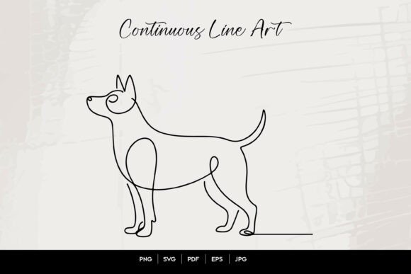 Dog Continuous Line Art Review for Embroidery