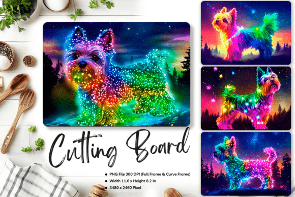 Dog Cutting Board Animal Glass Board2