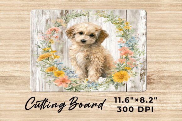 Dog Farmhouse Glass Cutting Board