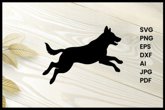 Dog Jumping Silhouette Vector
