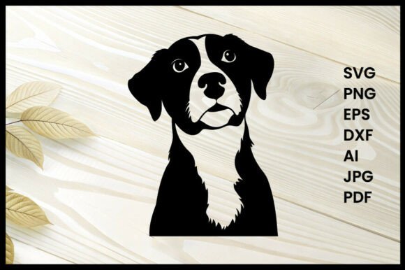 Dog Looking Up Silhouette Vector