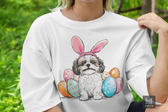 Easter Shih Tzu Dog Sublimation