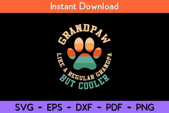 Grandpaw Dog Grandpa Grandfather Funny