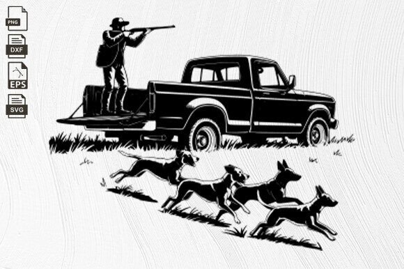 Hunting with Hounds, Hound Dog, Truck