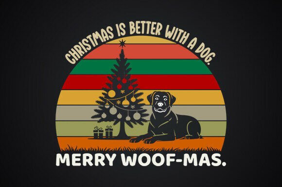 Merry Woof-Mas: A Retro Dog Xmas Design Worth Your Thread