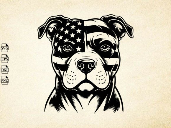 Pitbull Svg, American Pitbull Clipart