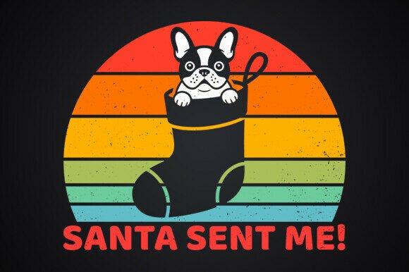Santa Sent Me – Cute Dog Xmas Design Review
